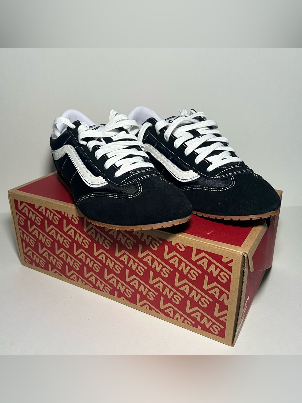 Vans Black and White Low-Top Sneakers